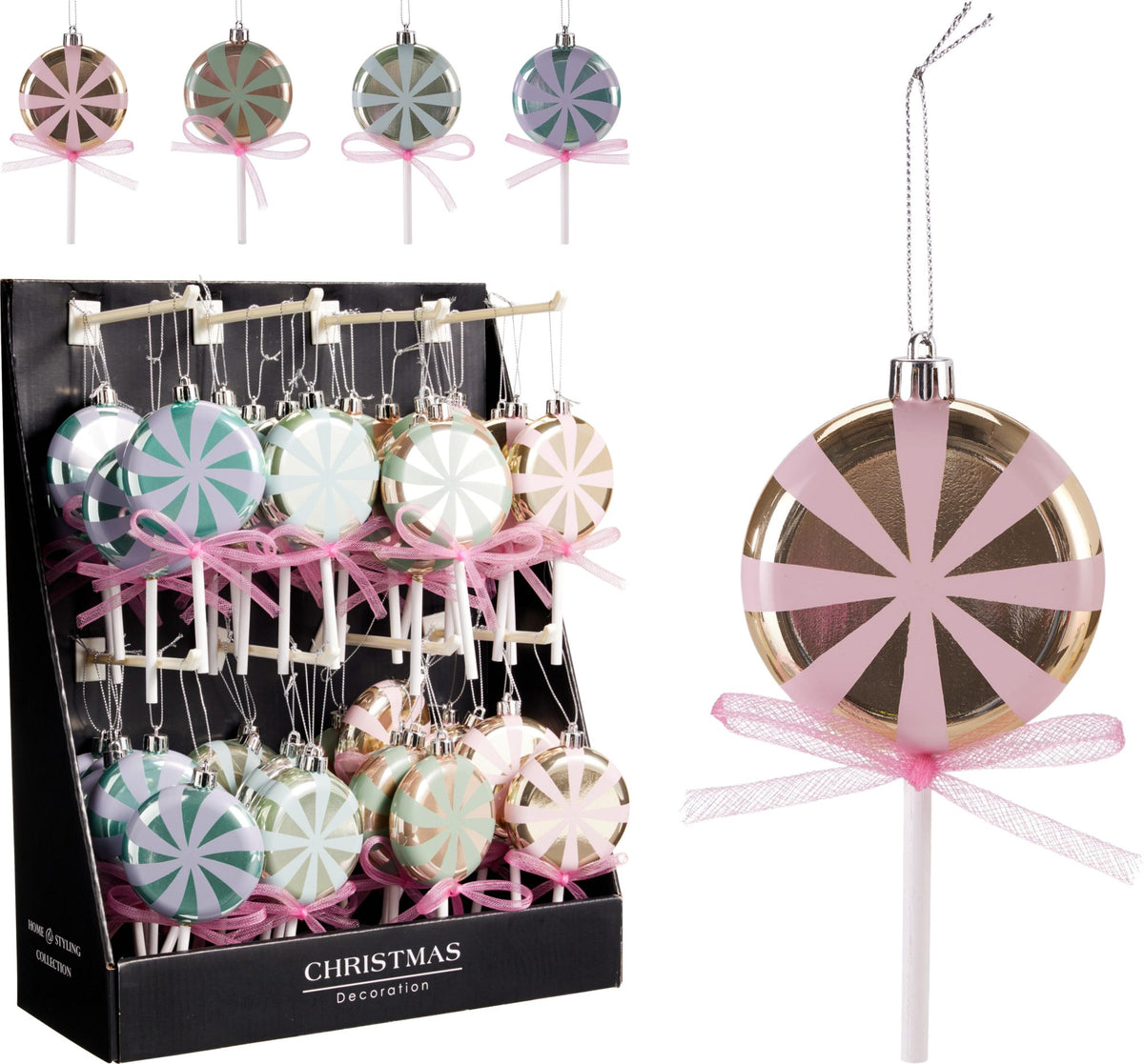 Pendente natalizio lecca-lecca 15 cm modello assortito PERAGA CHRISTMAS