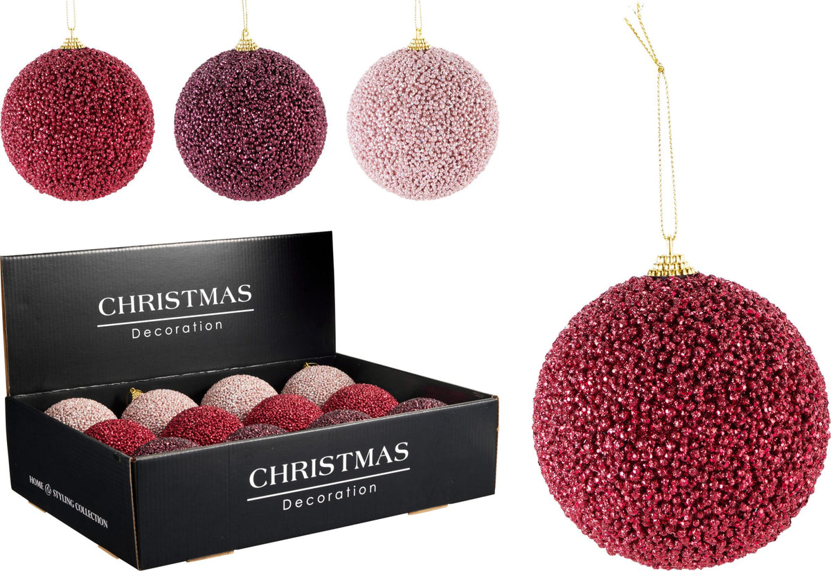 Pallina di Natale 10 cm colori assortiti PERAGA CHRISTMAS