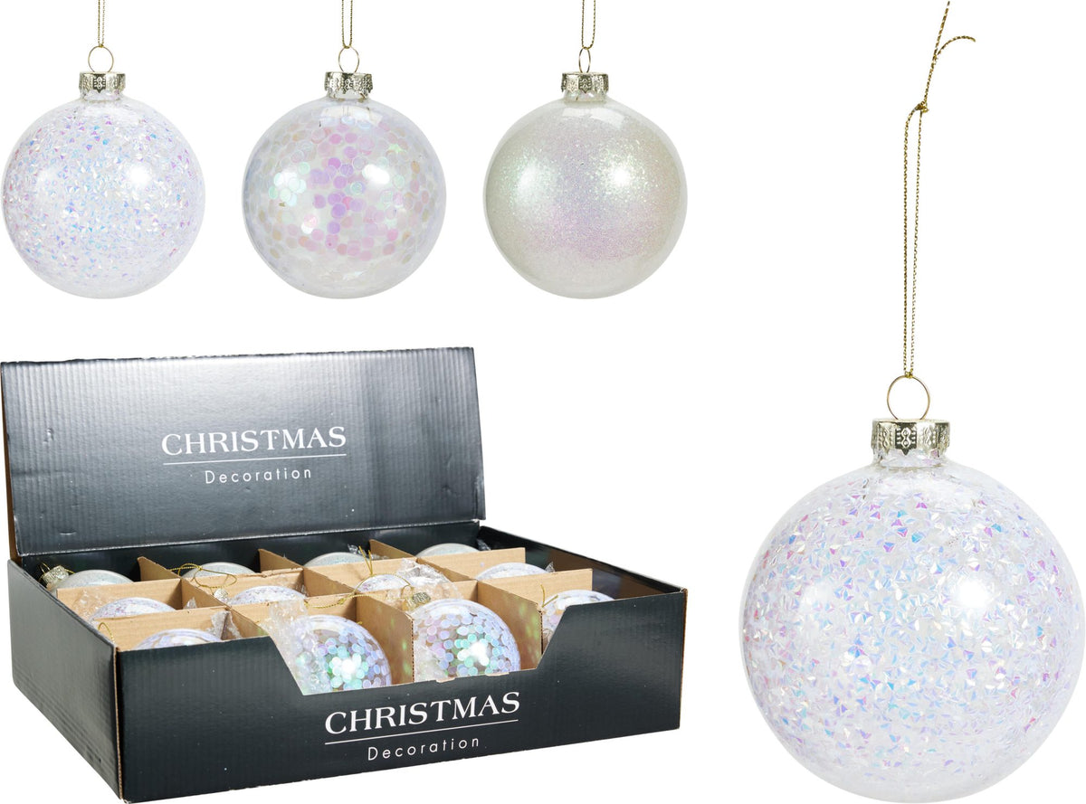 Pallina di Natale 8 cm modello assortito PERAGA CHRISTMAS