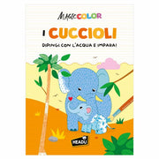 Libro da Colorare con Acqua I Cuccioli 24 pagine Headu