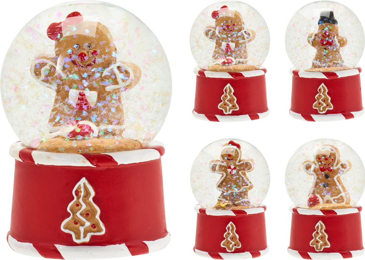 Sfera d'acqua natalizia 6 cm modello assortito PERAGA CHRISTMAS