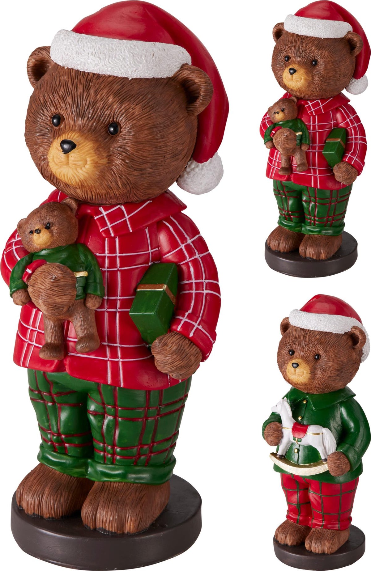 Stehender Bär aus Kunstharz, 36 cm, verschiedene Modelle, PERAGA CHRISTMAS