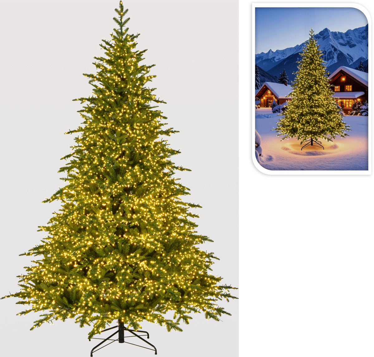 Albero di Natale 210 cm con 7000 LED PERAGA CHRISTMAS
