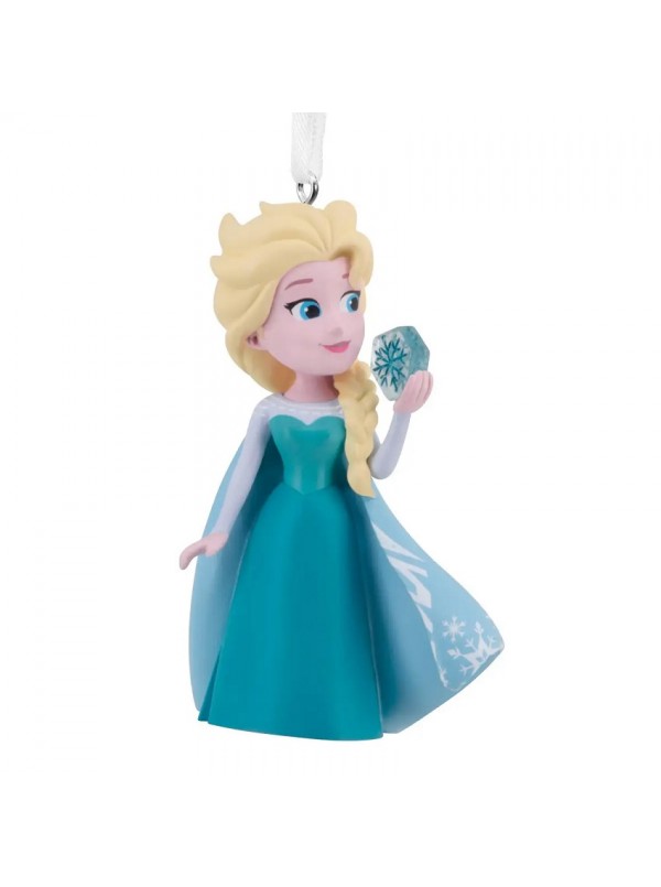 Addobbo Albero di Natale Disney Frozen Elsa in Resina con Appendino 7cm - immagine 1