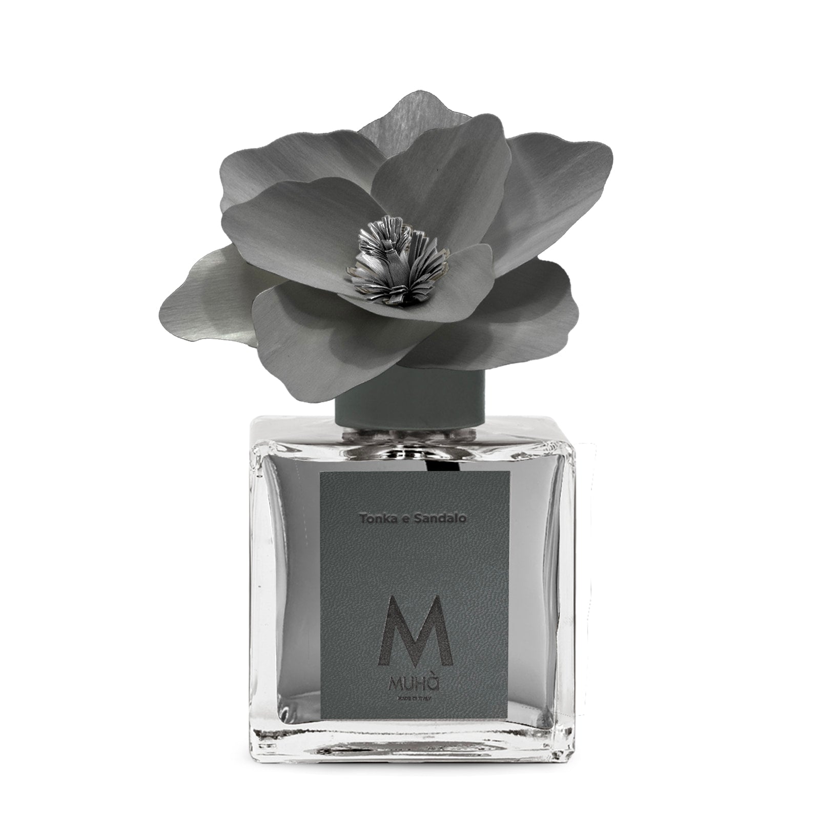 Diffusore Ambiente con Fiore Magnolia Tonka e Sandalo 100ml Legno Naturale MUHA