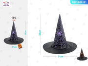 Cappello da strega Halloween con ragno PartyGo