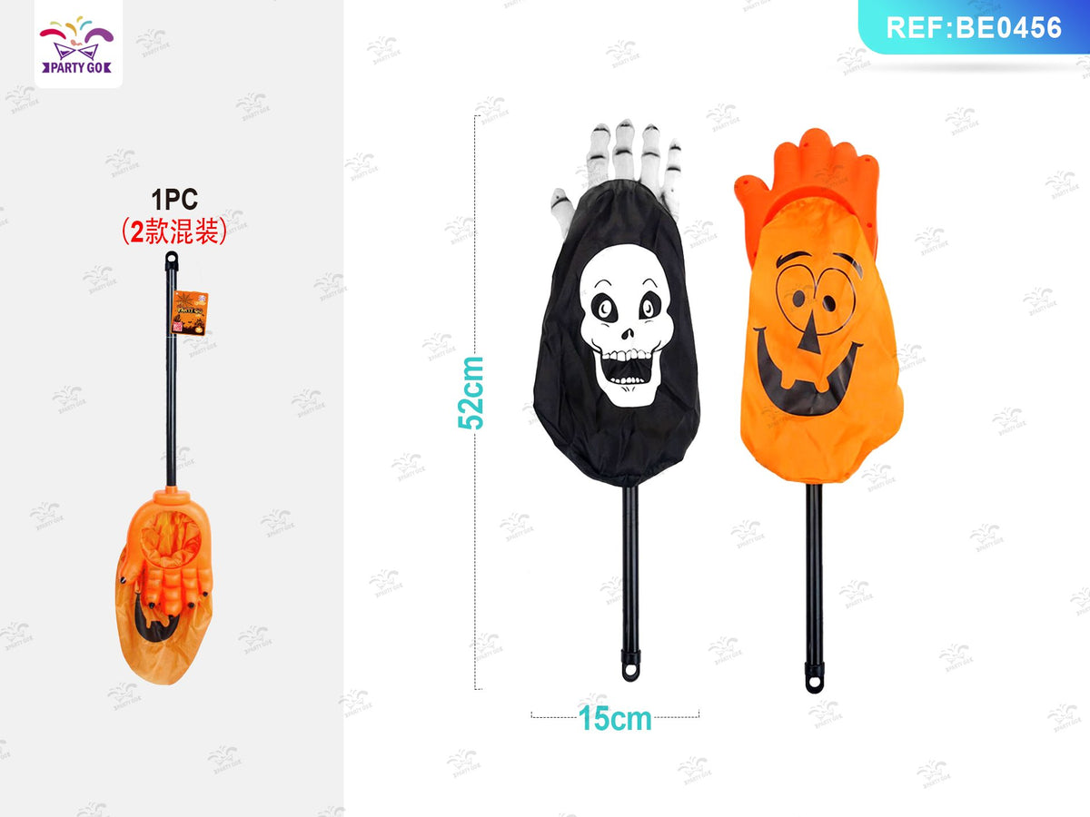 Borsa portacaramelle Halloween mano fantasma o zampa d'orso fosforescente PartyGo
