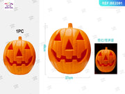 Lanterna Halloween a zucca con luce rossa e suoni 48 cm PartyGo