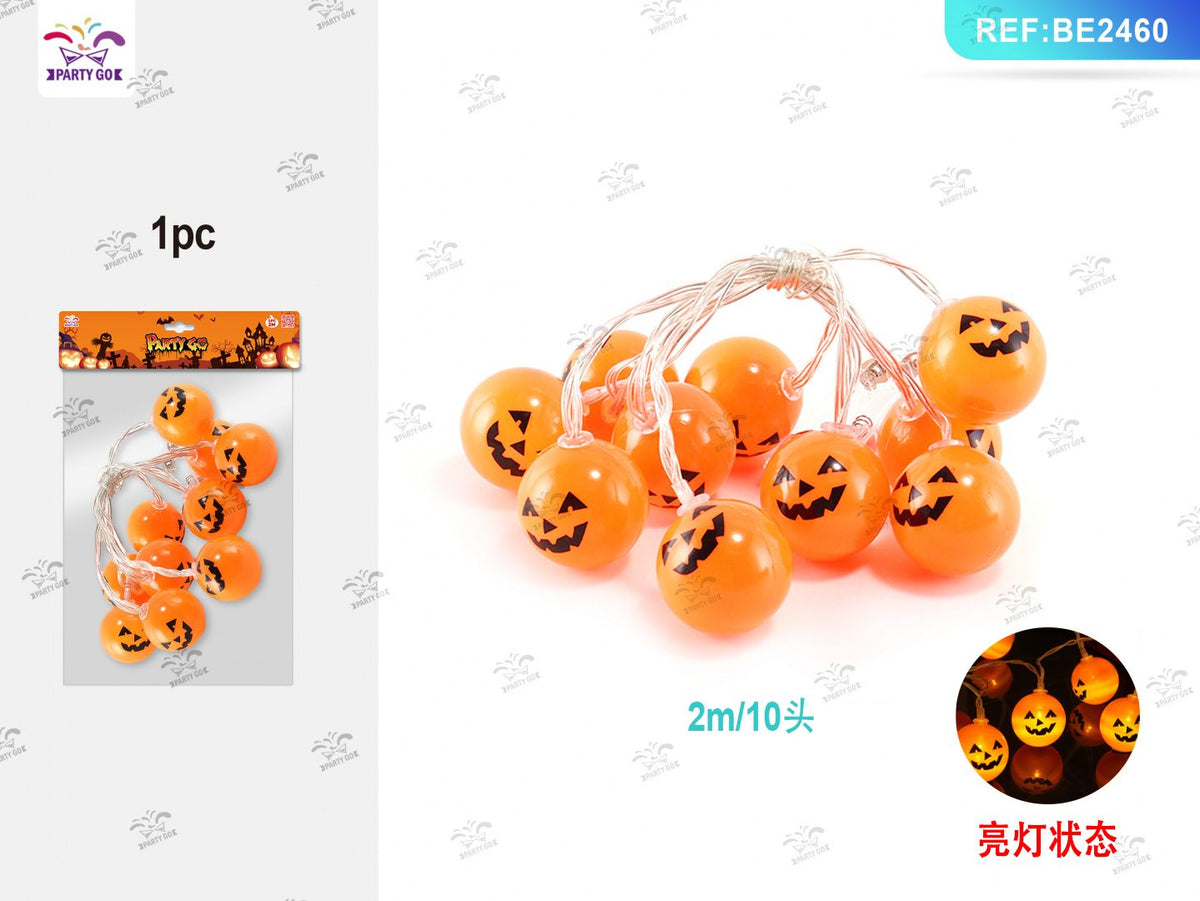 Filo luminoso Halloween con 10 zucche PartyGo