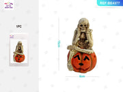 Zucca decorativa Halloween con teschio PartyGo