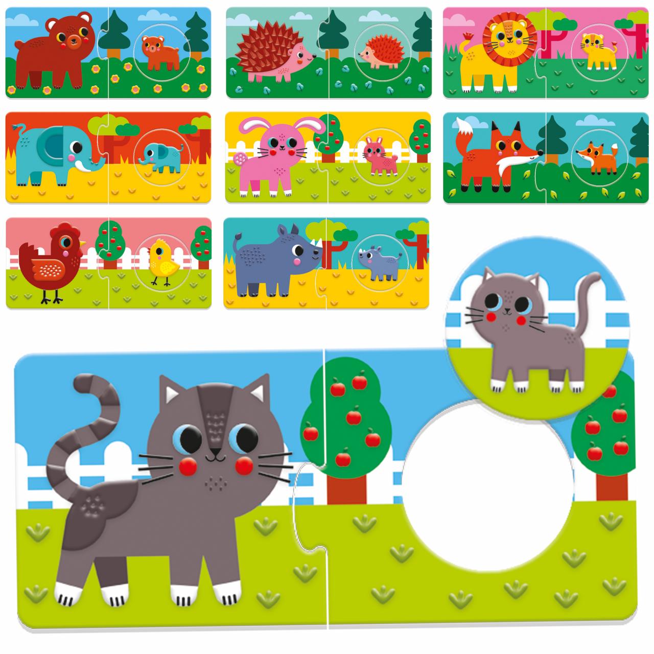 9 Puzzle Tattili Baby Tactile First Logic 1-4 anni Headu
