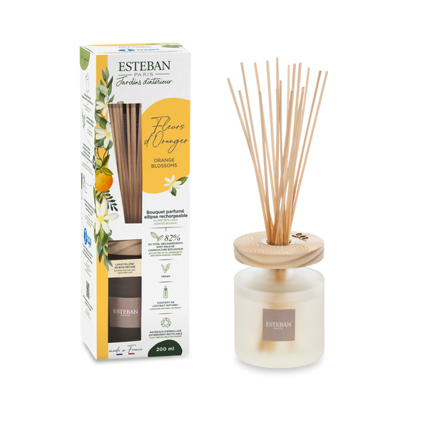 Diffusore a Bastoncini Ricaricabile Fiori d'Arancio 200ml H26cm Esteban-Paris
