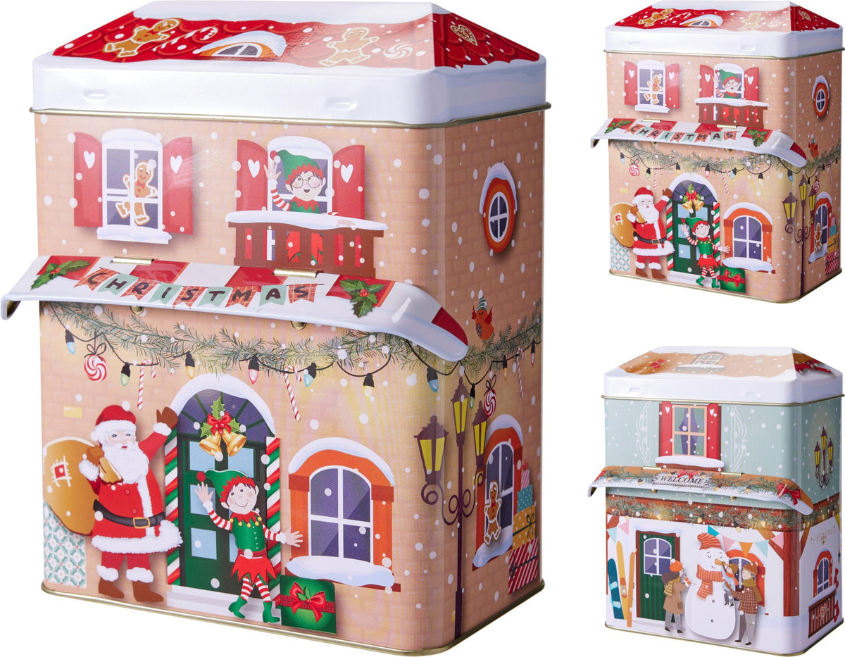 Weihnachtsdose aus Blech 13 x 8 cm, verschiedene Modelle, PERAGA CHRISTMAS