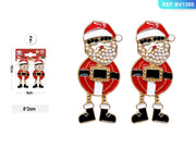 Orecchini natalizi Babbo Natale 6,5 cm PartyGo