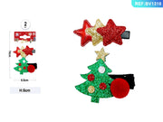 Pinza natalizia stella o albero rosso o verde modello assortito PartyGo