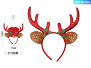 Cerchietto natalizio con renna 23 cm rosso PartyGo