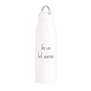 Borracca termica Fai un bel sorriso 0,5 l Bianco Simple Day