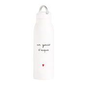 Borracca termica Un goccio d'acqua cuore 0,5 l D 7 x H 23 cm Bianco Simple Day
