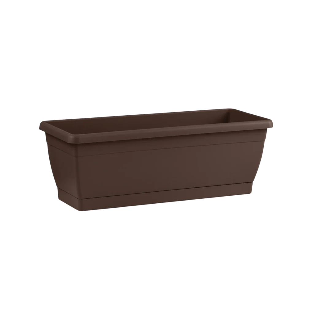 Cassetta fioriera Roxanne con sottovaso 80cm Bronzo VECA