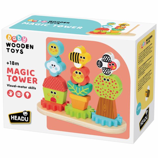 Torre Magica in Legno Baby Multicolore Headu