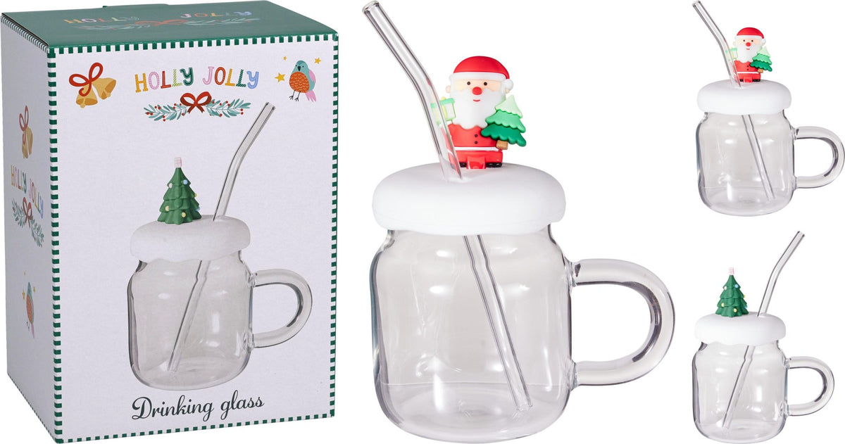 Bicchiere in vetro 500 ml 9 x 13 cm PERAGA CHRISTMAS
