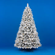 Albero di Natale floccato Colosseo Altezza 150cm Bianco