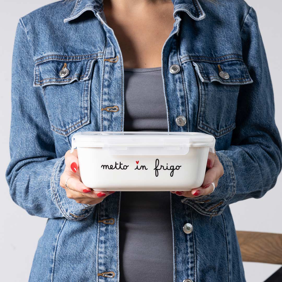 Contenitore in gres Metto in frigo 19.5x14.5x6cm bianco crema Simple Day