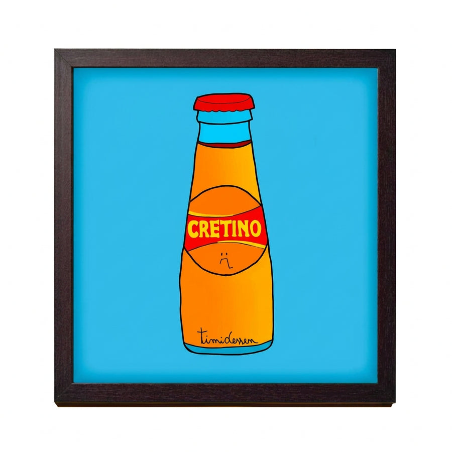 Offerta Poster Cretino 20x20 cm con Cornice Timidessen