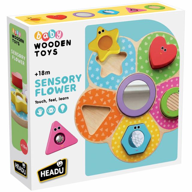 Fiore Sensoriale in Legno Multicolor 1-3 Anni Headu