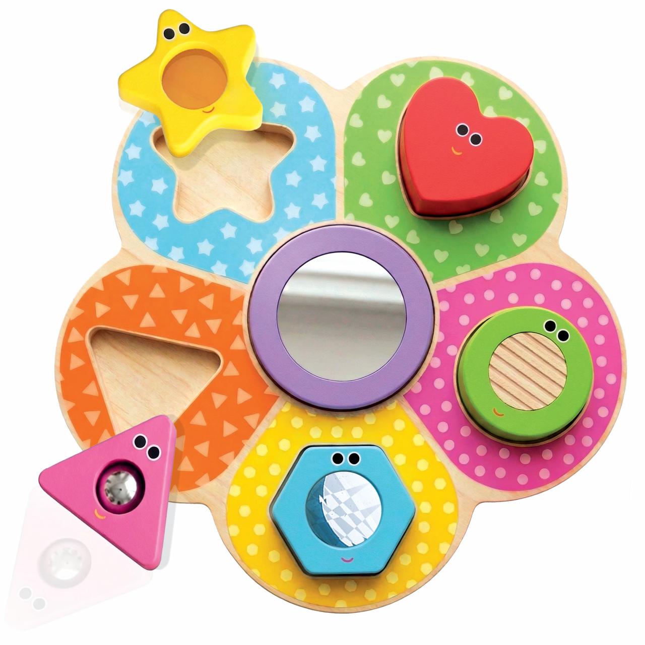 Fiore Sensoriale in Legno Multicolor 1-3 Anni Headu
