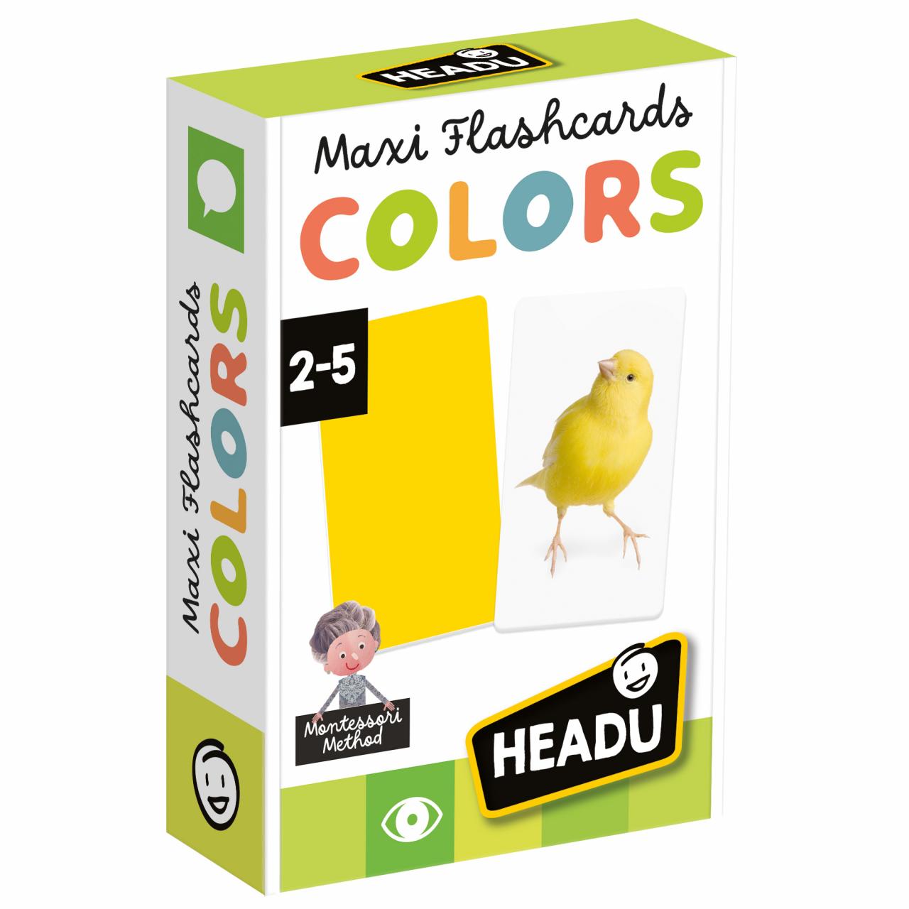 Maxi Flashcards Colori 40 pezzi 2-5 anni HEADU