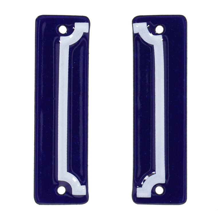 Set 2 Cornici per Numeri Civici 3.5x0.5x11.8 cm Colore Blu