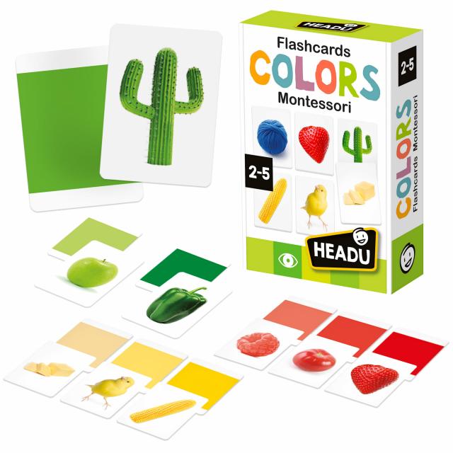 Maxi Flashcards Colori 40 pezzi 2-5 anni HEADU