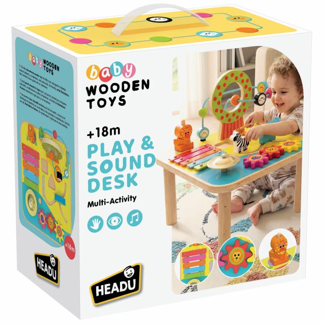 Tavolino Multiattivita Legno Play & Sound Desk +18m Multicolore Headu