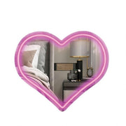 Specchio Luce Neon Cuore Rosa 33X28