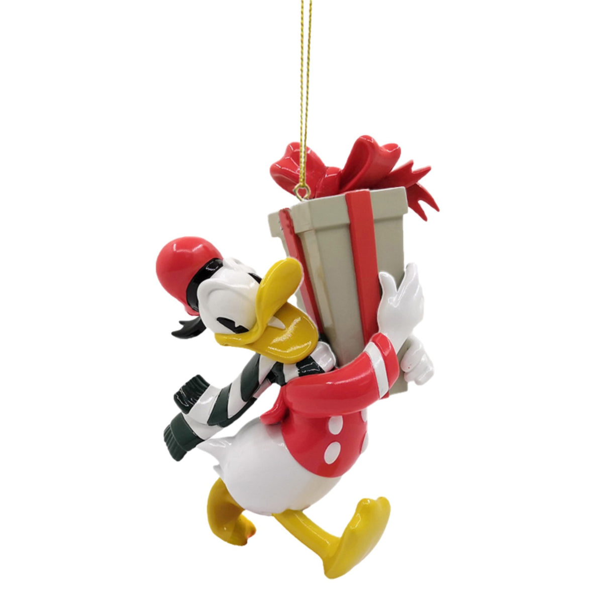 Pendente 3D Donald Duck Vintage con Sciarpa e Regalo H10 Multicolore Peraga Christmas