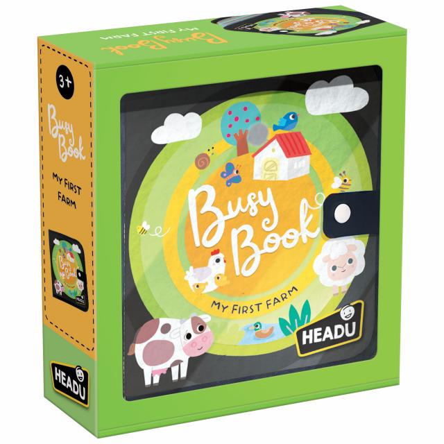 Busy Book My First Farm Libro in Feltro 6 Pagine Headu