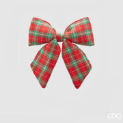 Fiocco Decorativo Lino Tartan 28x36cm Rosso Verde EDG