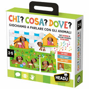 Gioco Educativo Chi Cosa Dove Giocare con gli Animali 2-5 Anni Headu