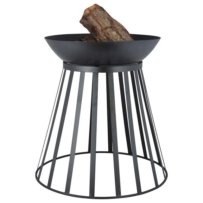 Braciere Cesto Fuoco Reversibile 47x46.7x49.5 cm Colore Nero