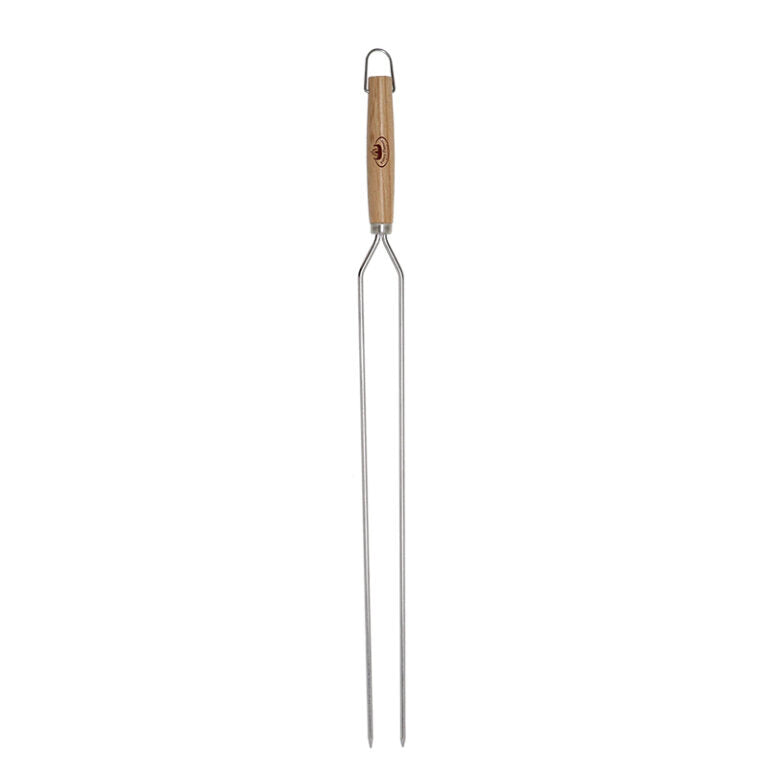 Spiedino BBQ Doppio  56cm Acciaio Legno