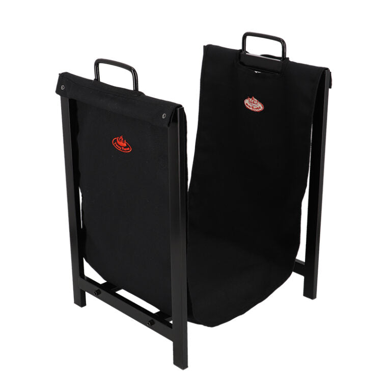 Portalegna con Supporto 44x38x61 cm Nero