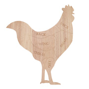 Tagliere a Forma di Pollo L 39.8x49.5x1.1 cm Legno