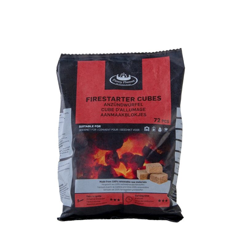 Cubetti Accendifuoco in Legno e Cera 72 pz Marrone