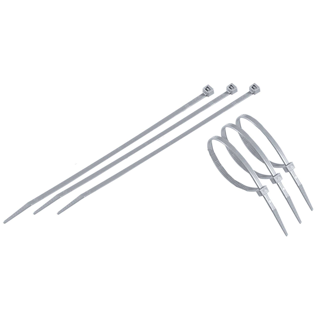 Fascette multiuso Fix-Tie resistenti ai raggi UV 20 cm 50 pezzi argento TENAX - immagine 1