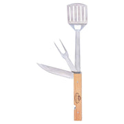 Set Multiutensile BBQ Pieghevole 5 in 1 49.5cm Legno