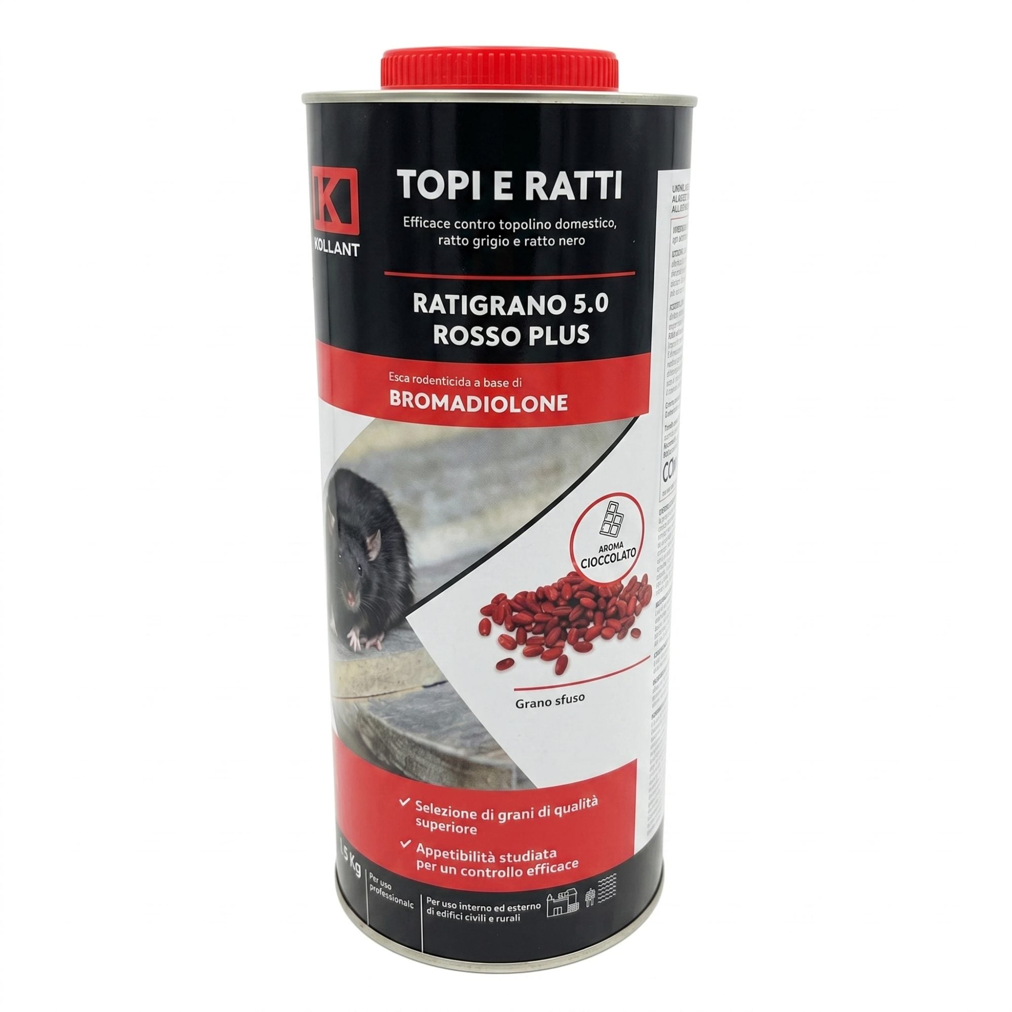 Topicida in Grano Aroma Cioccolato 1.5Kg Rosso Kollant Ratigrano 5.0 Plus