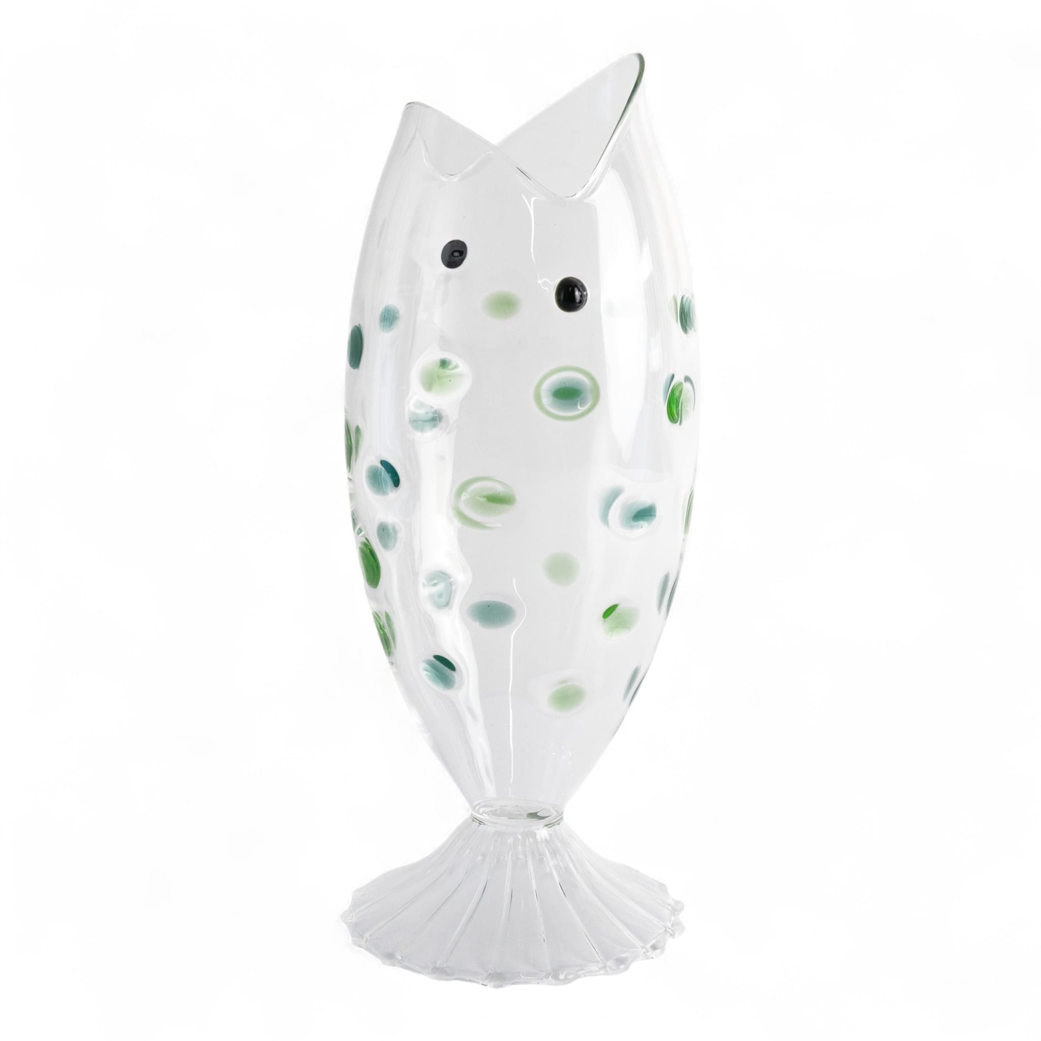 Brocca in Vetro a Forma di Pesce 1.2 L Macchie Verdi WD LIFESTYLE