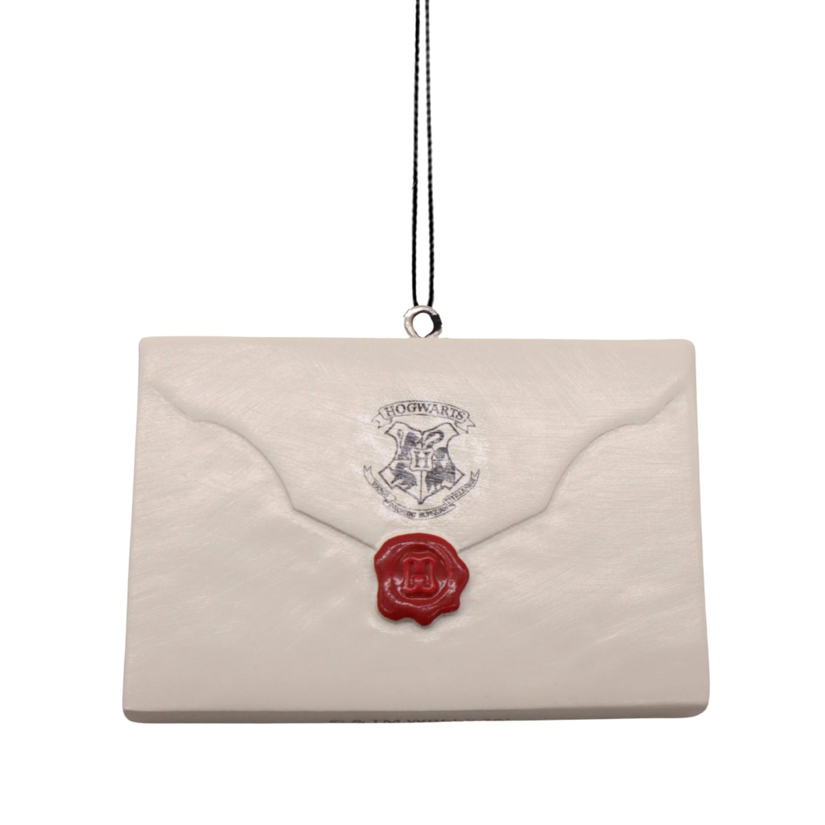 Pendente 3D Lettera Hogwarts Bianca Sigillo Rosso 6,5x5cm Peraga Christmas