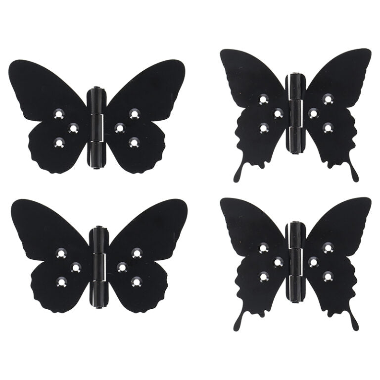Set Assortito 2 Cerniere a Farfalla 10.5x0.6x9.2cm Colore Nero